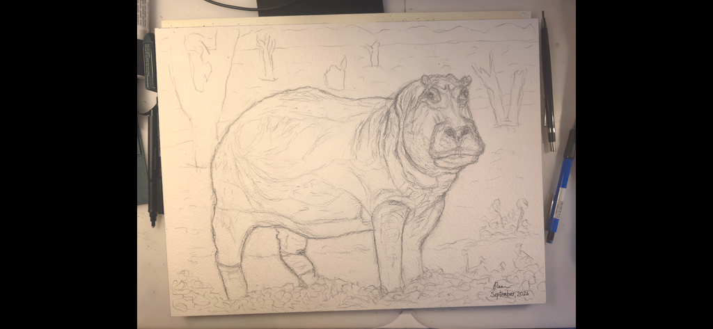 "A Hippo by the Water"