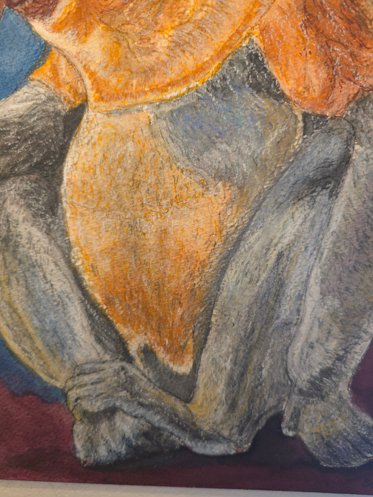"A Proboscis Monkey Contemplating Life" - an original mixed-media painting