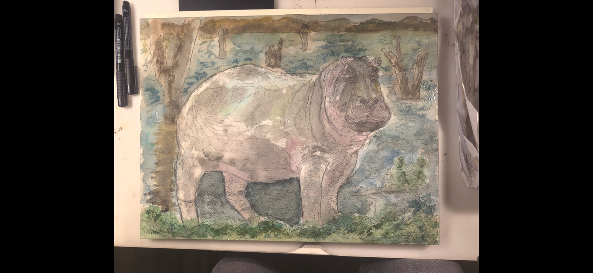 "A Hippo by the Water"