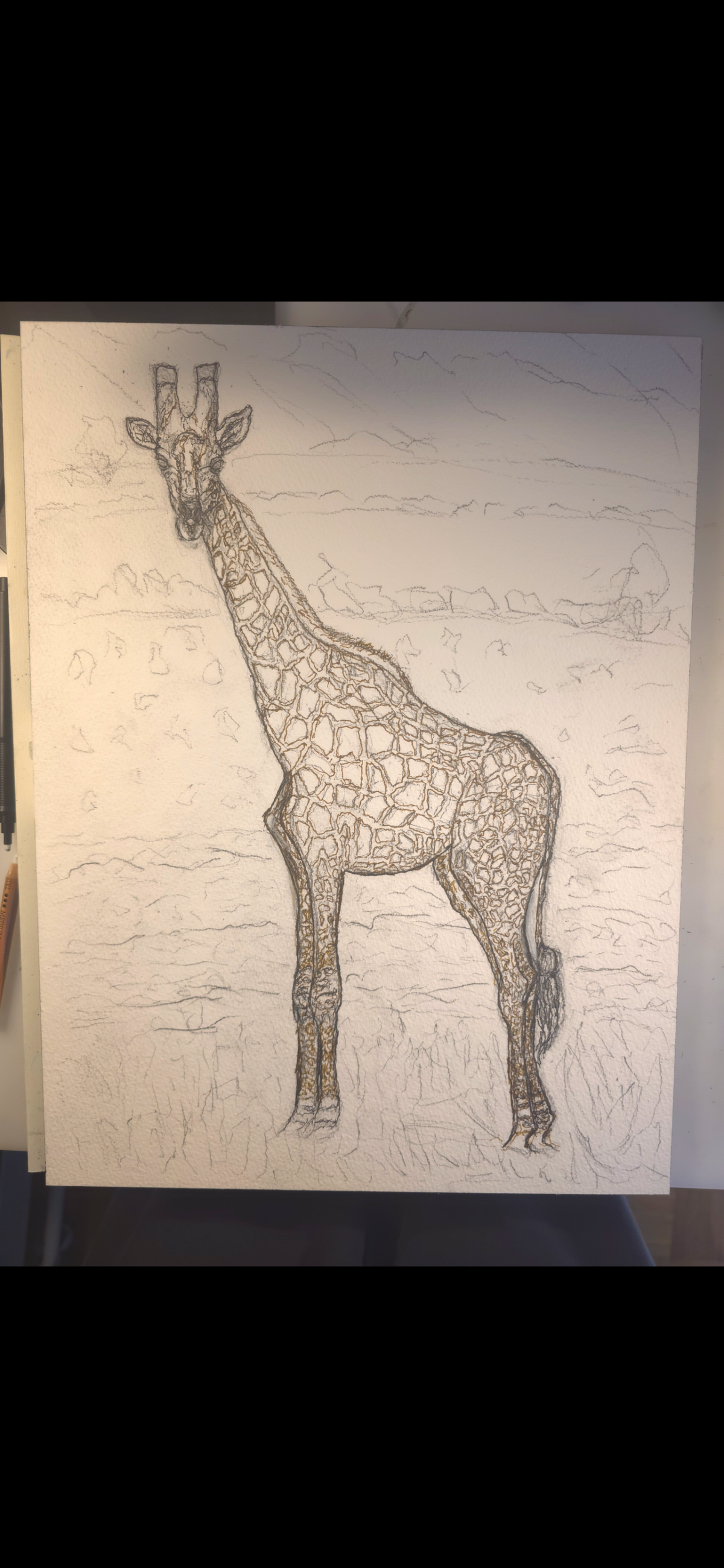 "Giraffe" - an original mixed-media painting