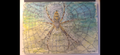 "A Spider in the Cobweb" - an original mixed-media painting