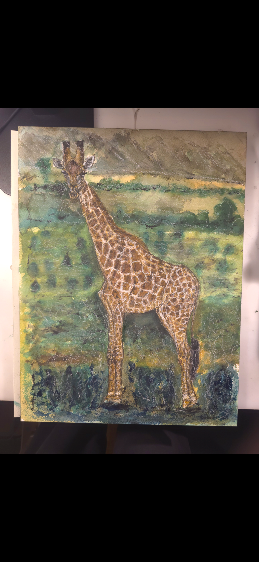 "Giraffe" - an original mixed-media painting