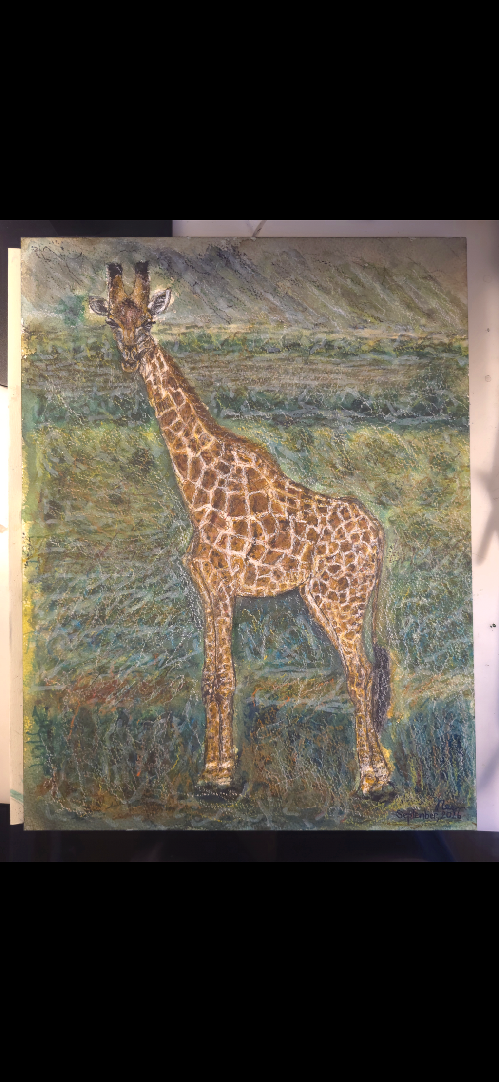 "Giraffe" - an original mixed-media painting