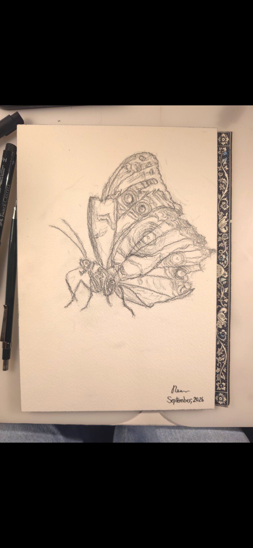 "A Butterfly in the Dark" - an original mixed-media painting