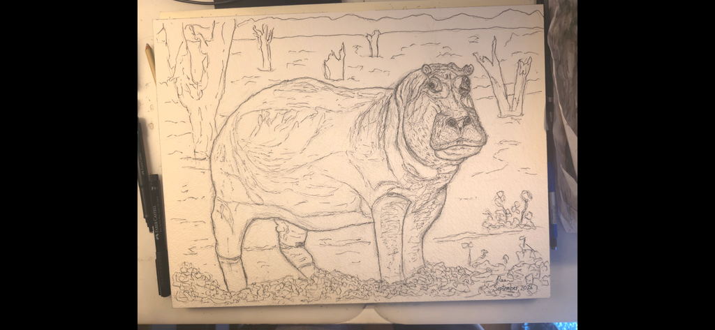 "A Hippo by the Water"