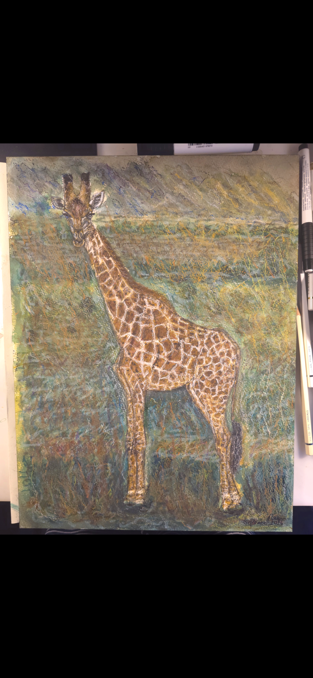 "Giraffe" - an original mixed-media painting