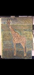 "Giraffe" - an original mixed-media painting