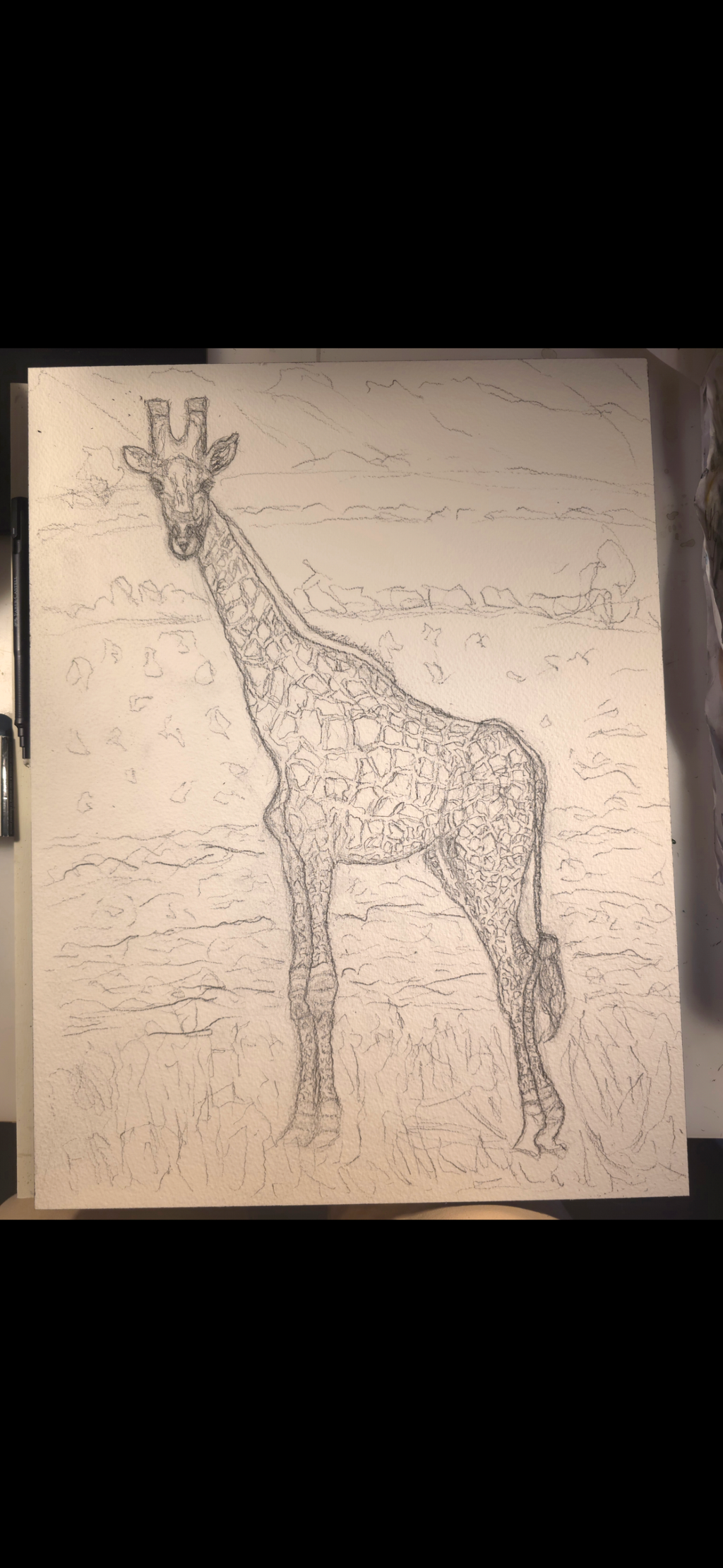 "Giraffe" - an original mixed-media painting