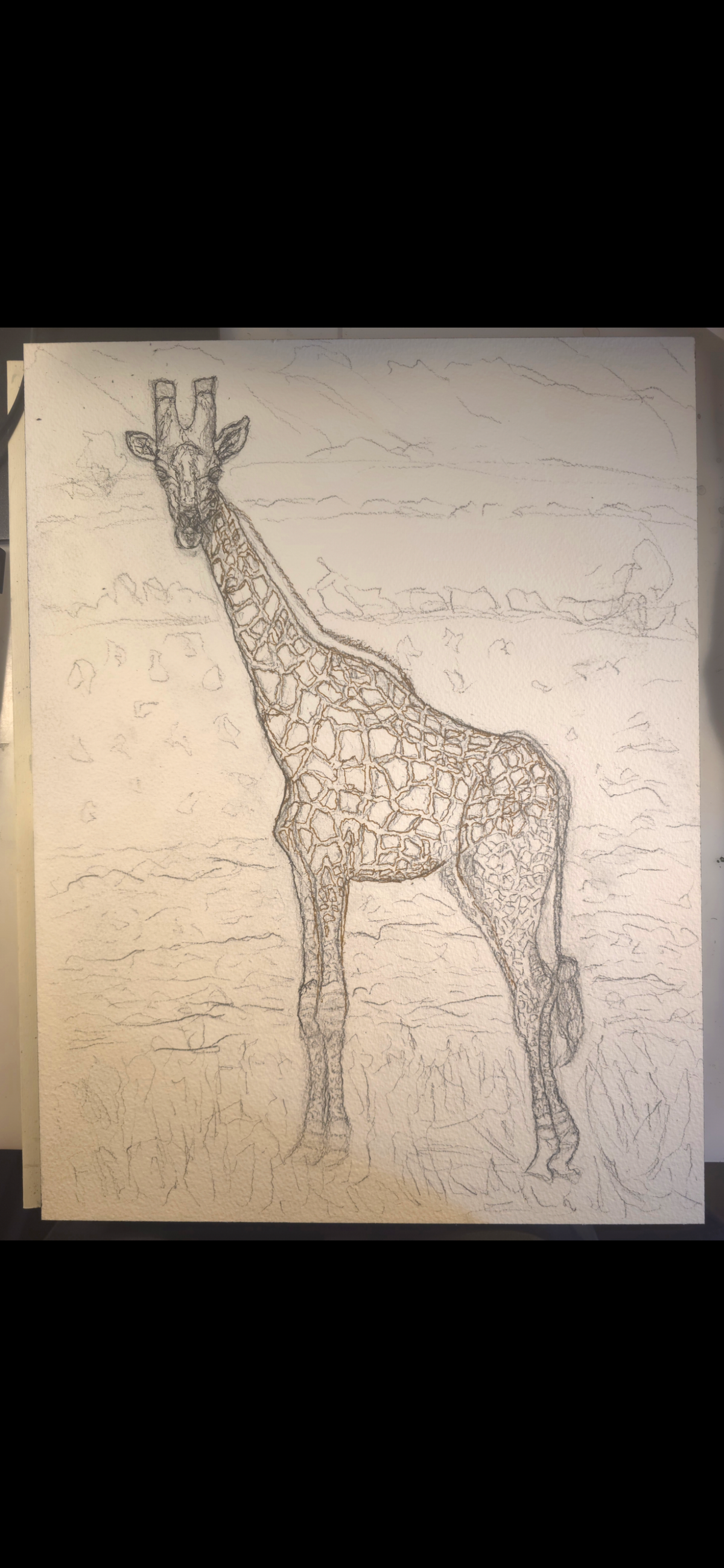 "Giraffe" - an original mixed-media painting