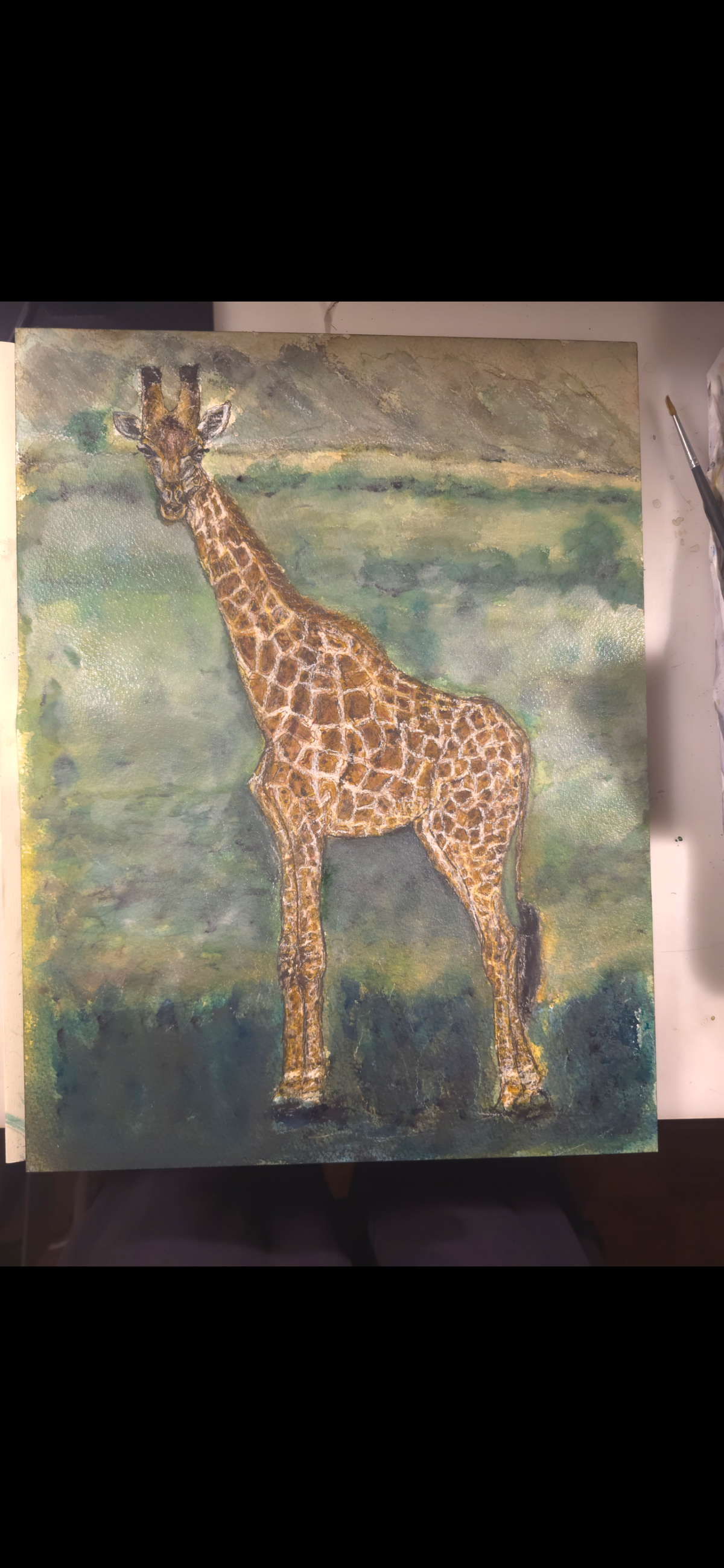 "Giraffe" - an original mixed-media painting