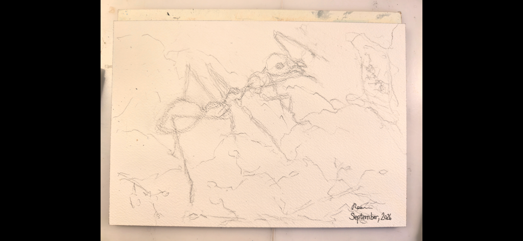 "An Ant Stumbles upon a Lamp" - an original mixed-media painting