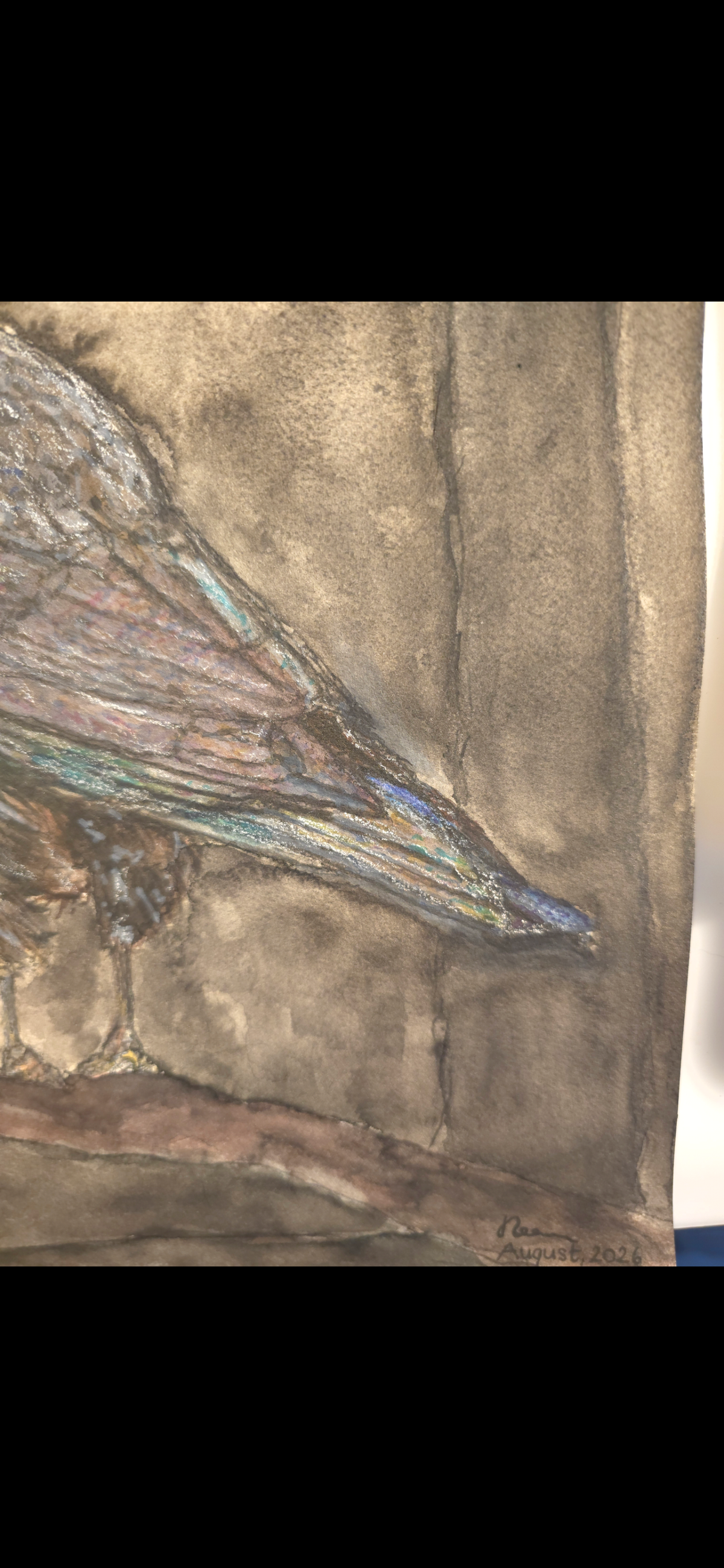 "A Raven in the Night" - an original mixed-media painting