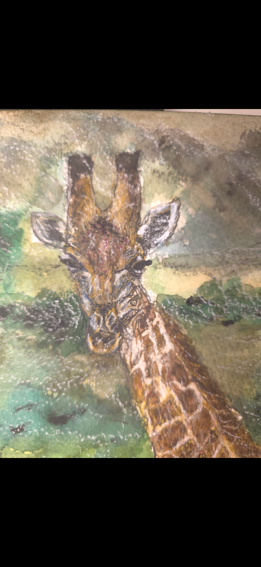"Giraffe" - an original mixed-media painting