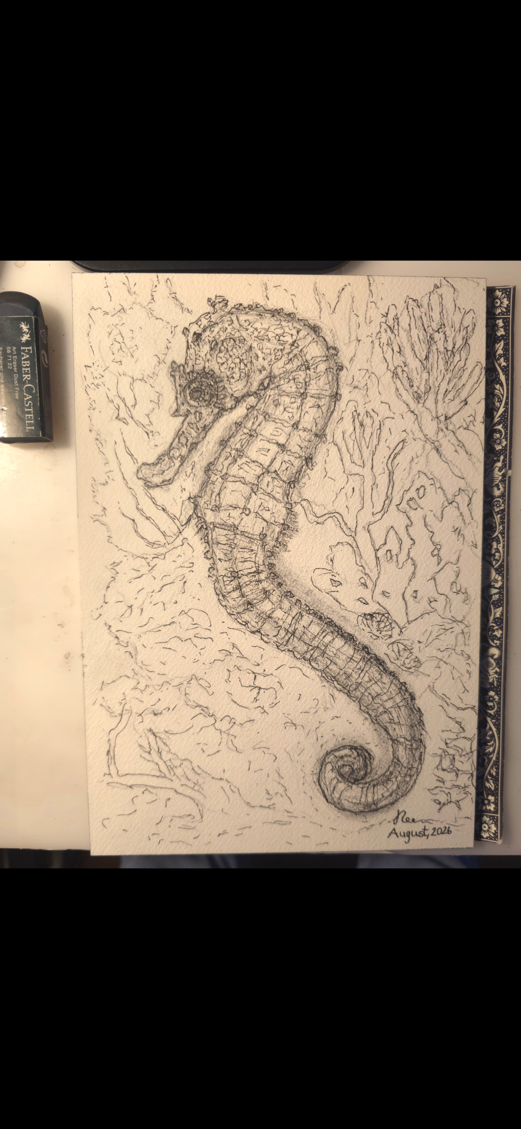 "A Seahorse" - an original mixed-media painting