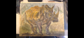 "A Rhino in a Savannah" - an original mixed-media painting